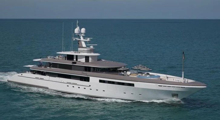 a large white ship aboard ETERNITY Yacht for Sale