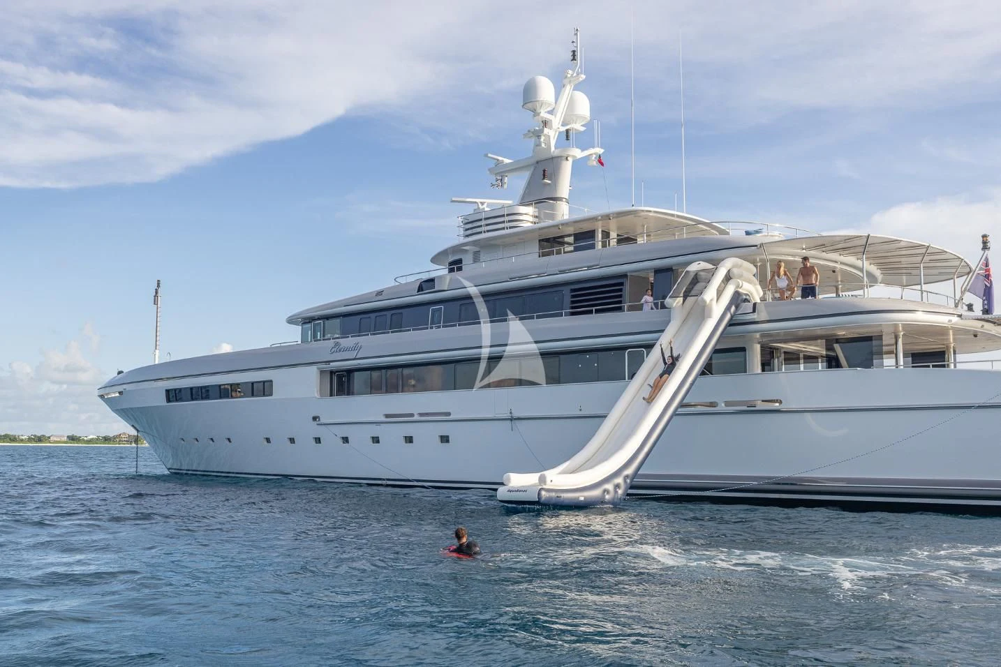 a boat on the water aboard ETERNITY Yacht for Sale