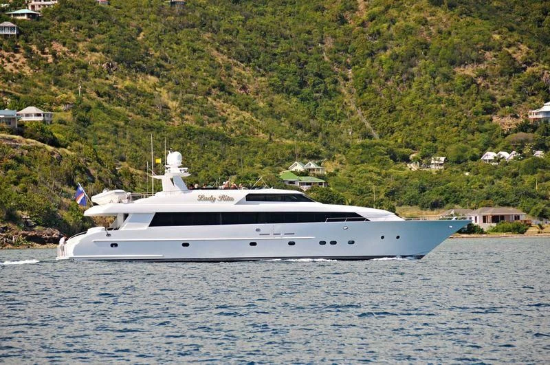 a boat on the water aboard MARBELLA II Yacht for Sale