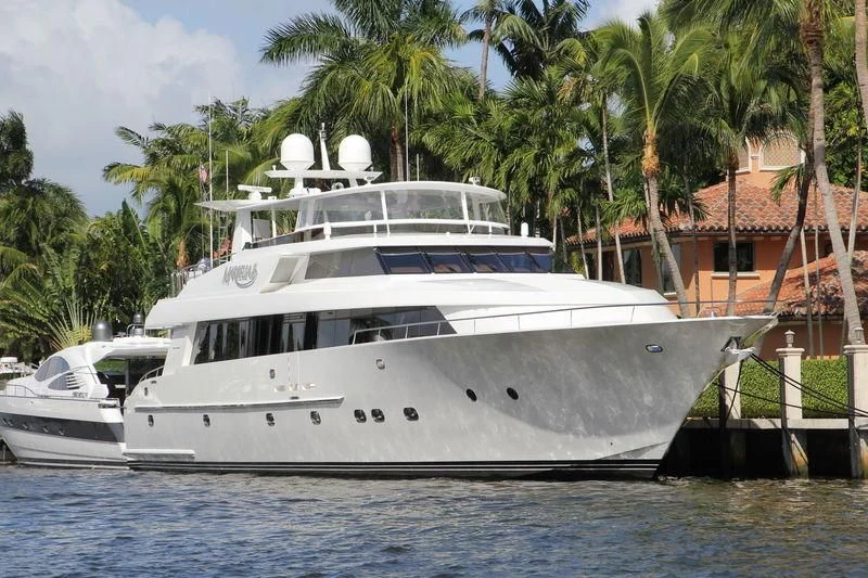 a large white yacht aboard MARBELLA II Yacht for Sale