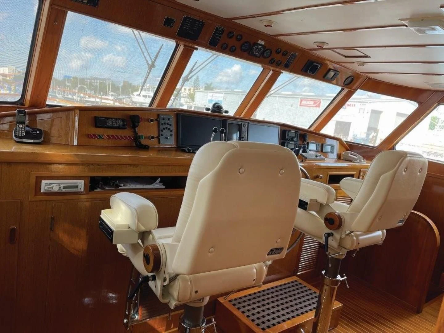 a boat with a seat aboard SEA CZAR Yacht for Sale