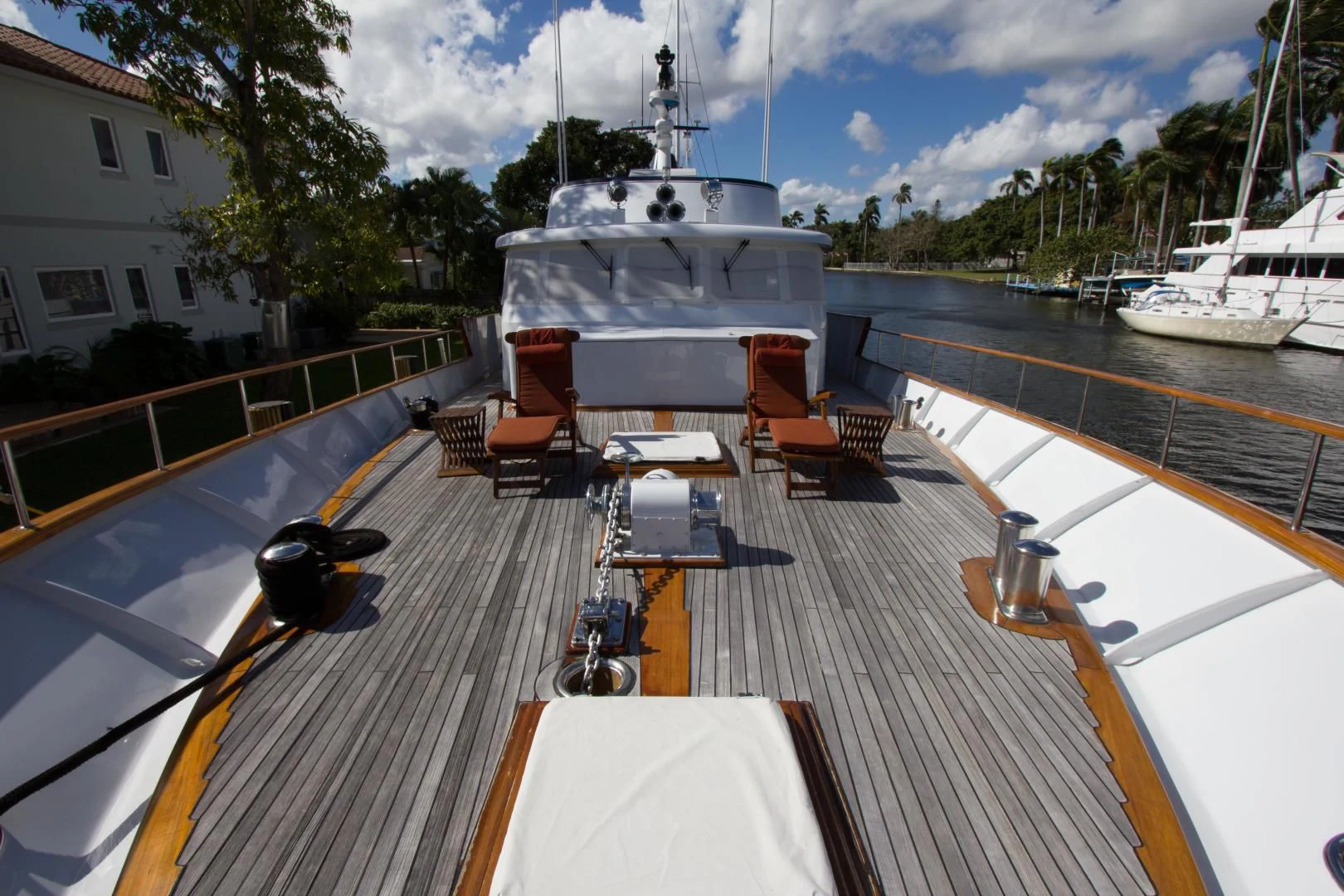 a deck with a large cruise ship aboard SEA CZAR Yacht for Sale