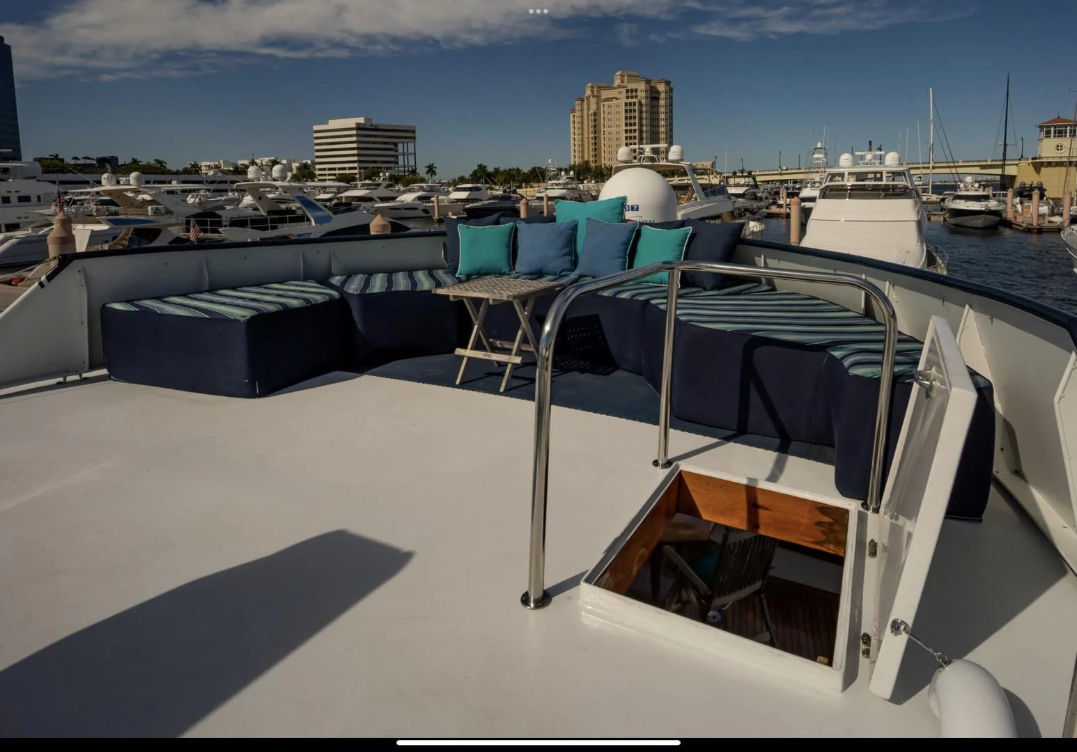 a boat on a deck aboard SEA CZAR Yacht for Sale