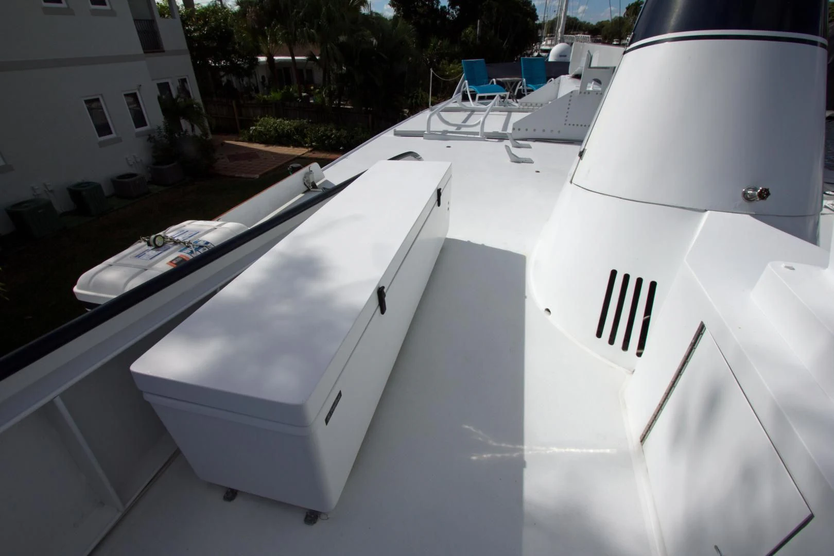 a white machine outside aboard SEA CZAR Yacht for Sale