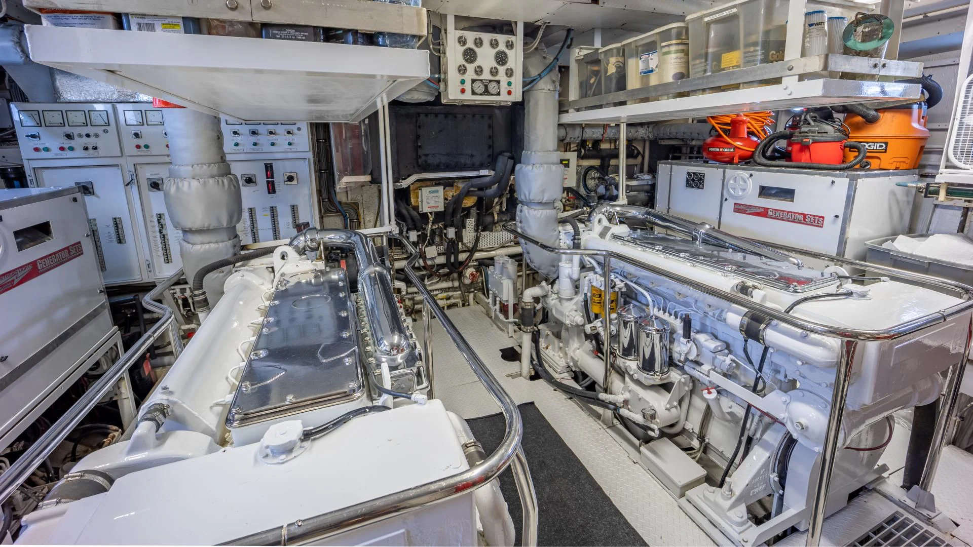 a room with machinery aboard SEA CZAR Yacht for Sale