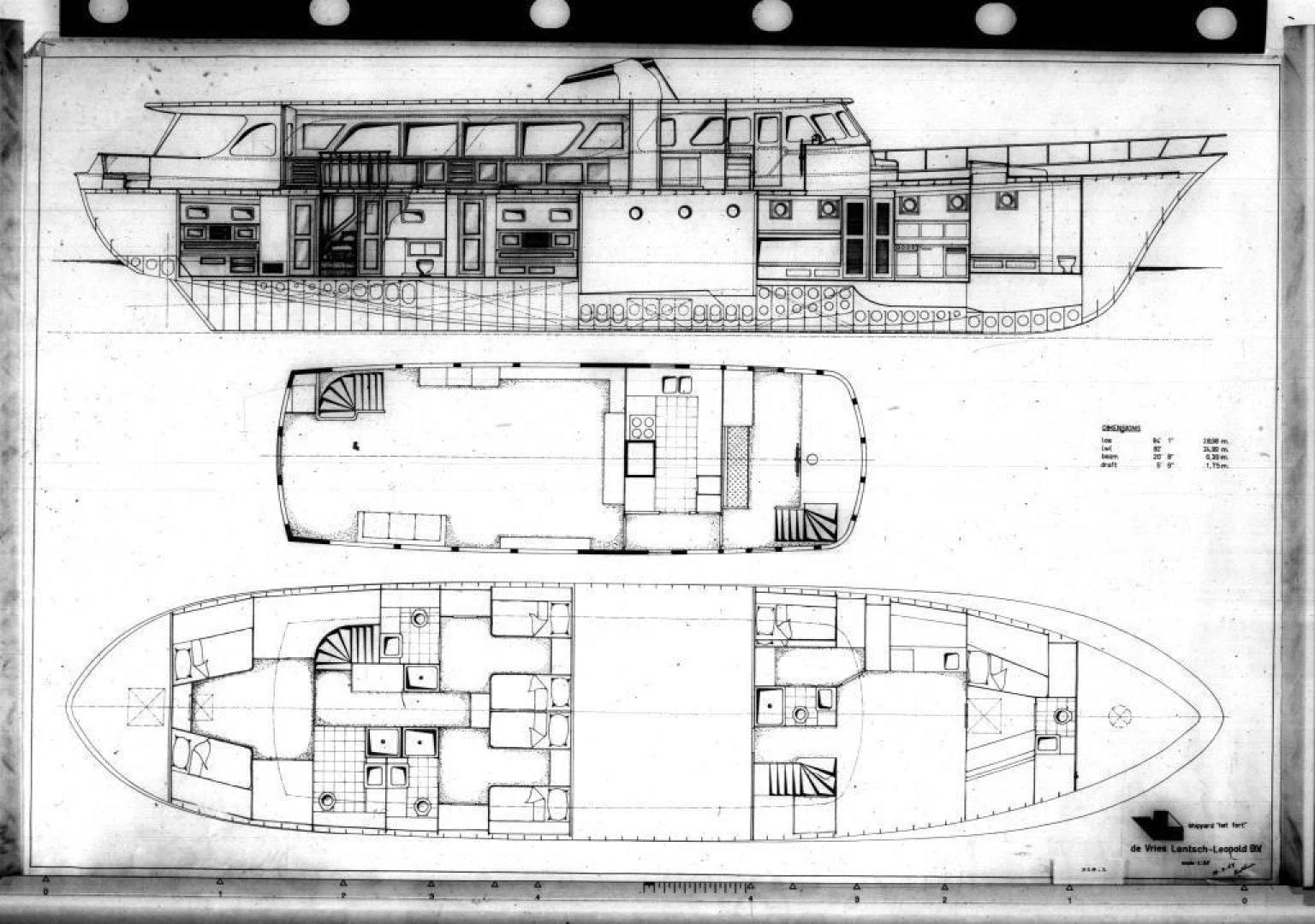 diagram, engineering drawing aboard SEA CZAR Yacht for Sale