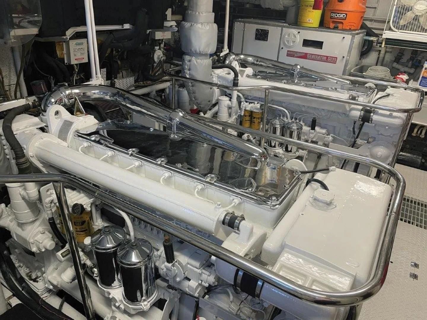 a close-up of a machine aboard SEA CZAR Yacht for Sale