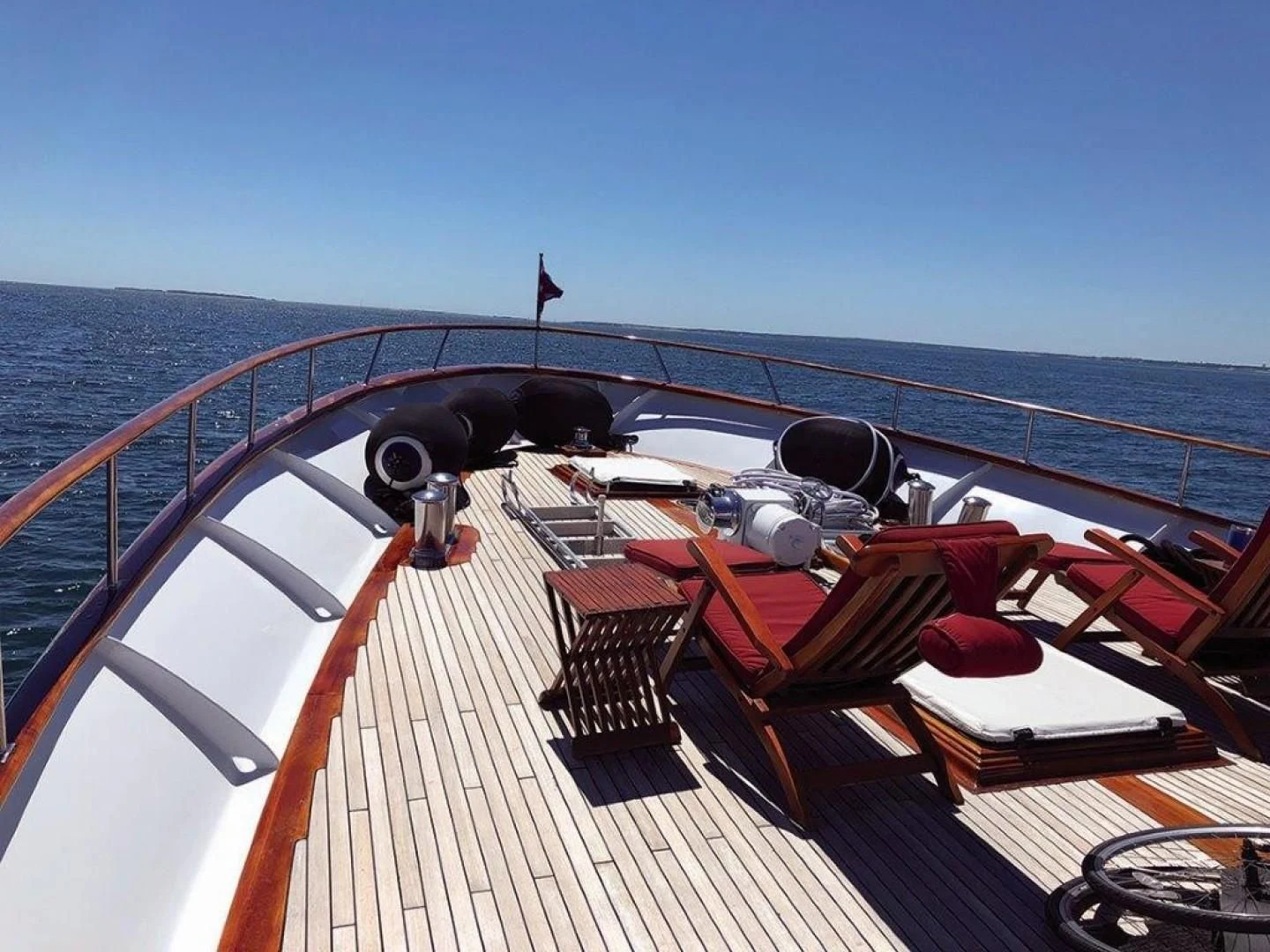 a deck on a boat aboard SEA CZAR Yacht for Sale