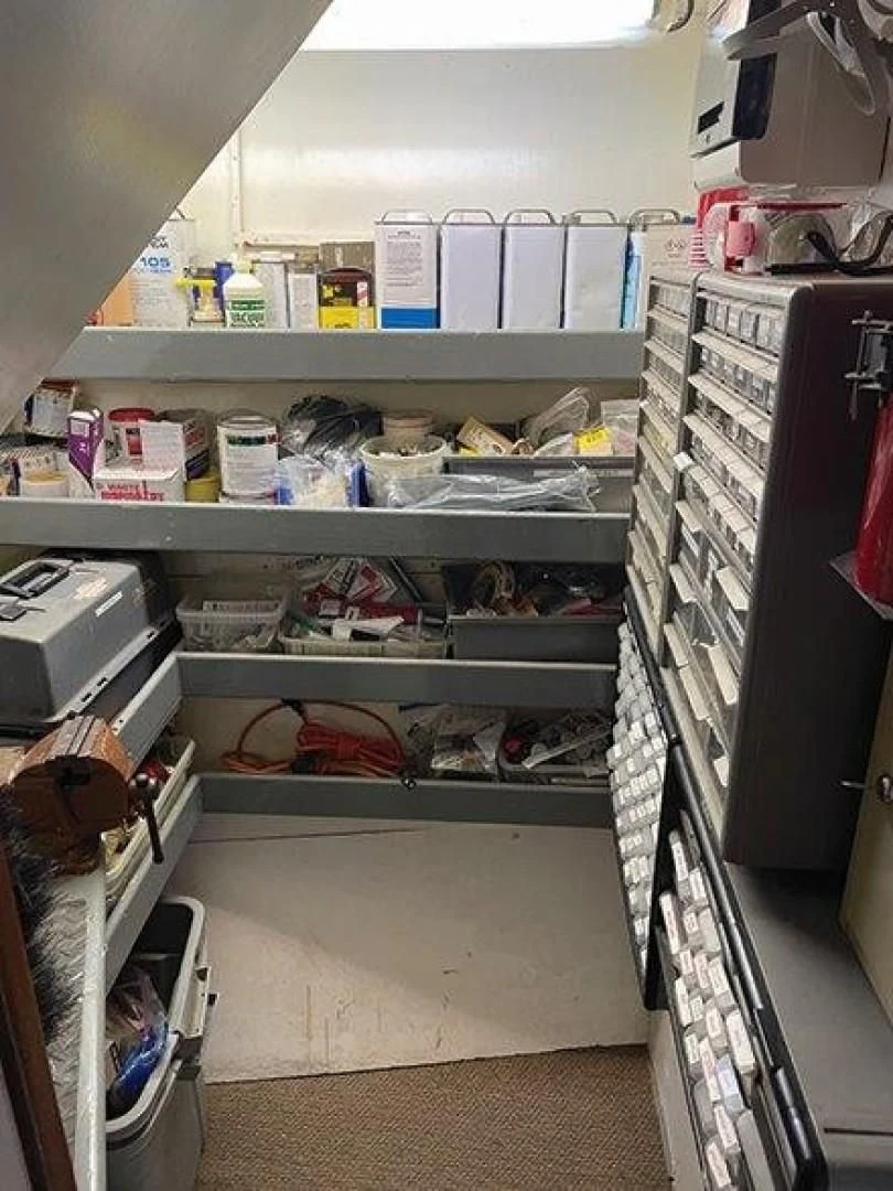 a refrigerator with a lot of food aboard SEA CZAR Yacht for Sale