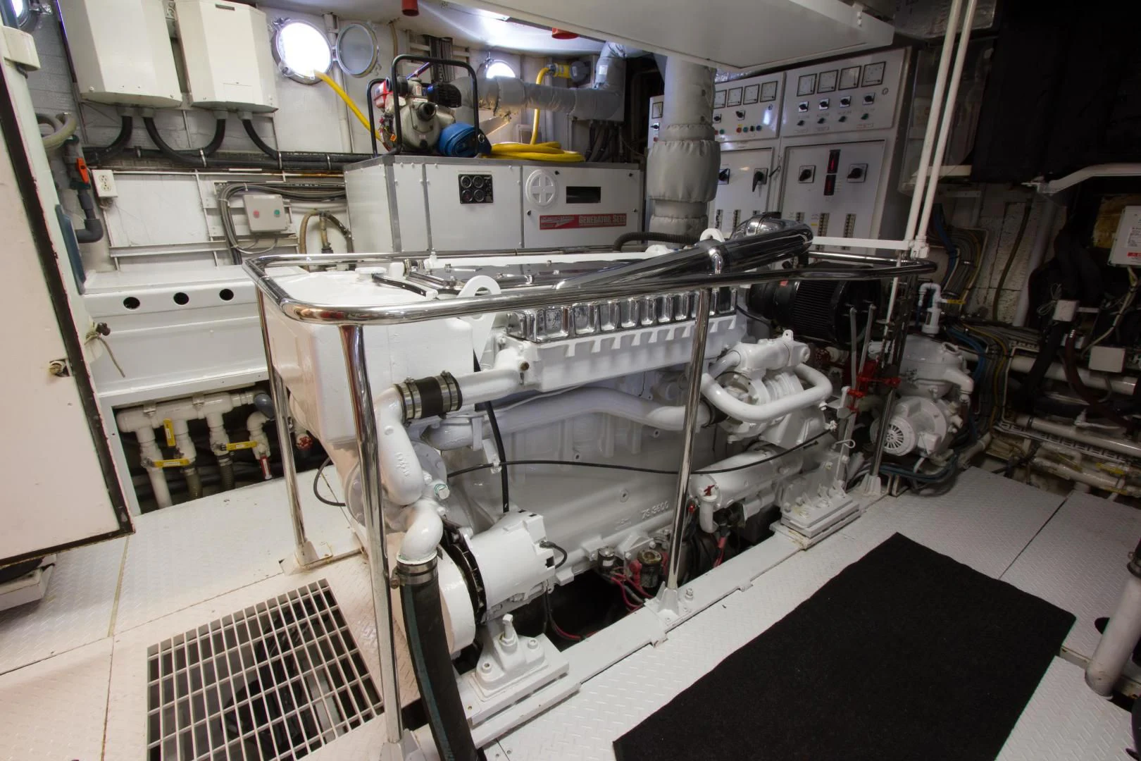 a large machine in a room aboard SEA CZAR Yacht for Sale