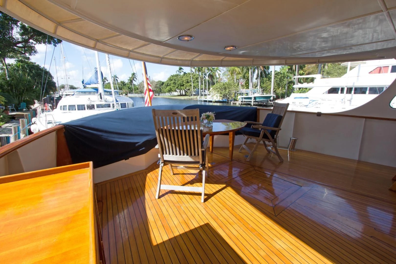 a boat on a deck aboard SEA CZAR Yacht for Sale