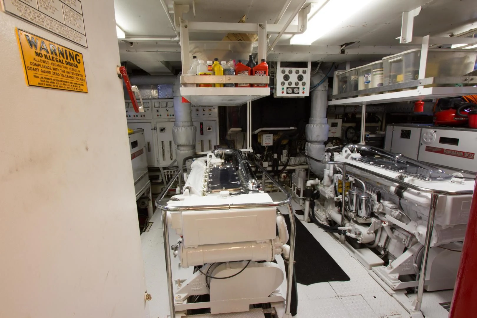 a room with machinery aboard SEA CZAR Yacht for Sale