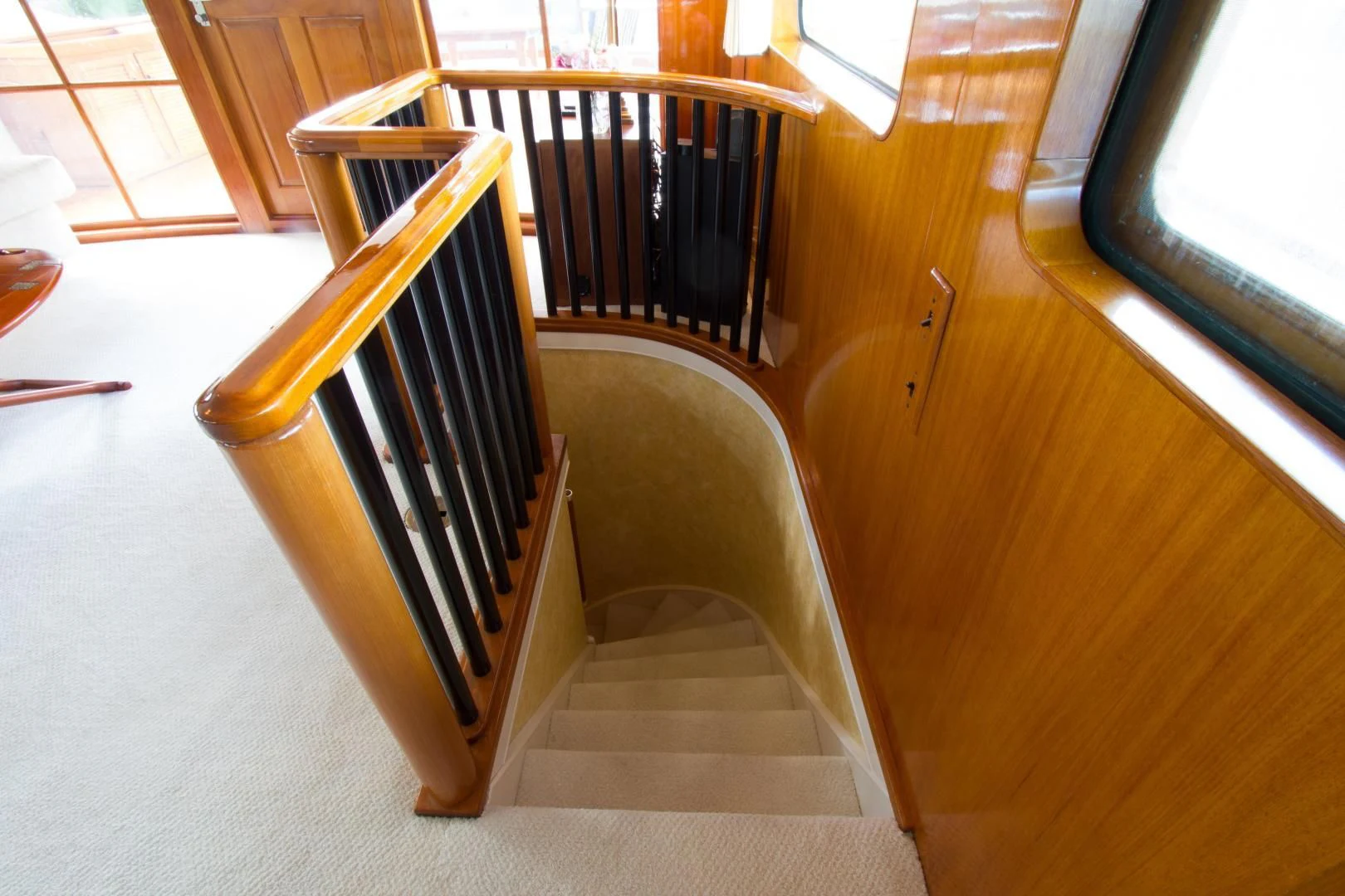 a set of stairs in a house aboard SEA CZAR Yacht for Sale
