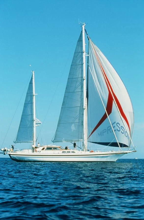 a sailboat on the water aboard IMPRESSION Yacht for Sale
