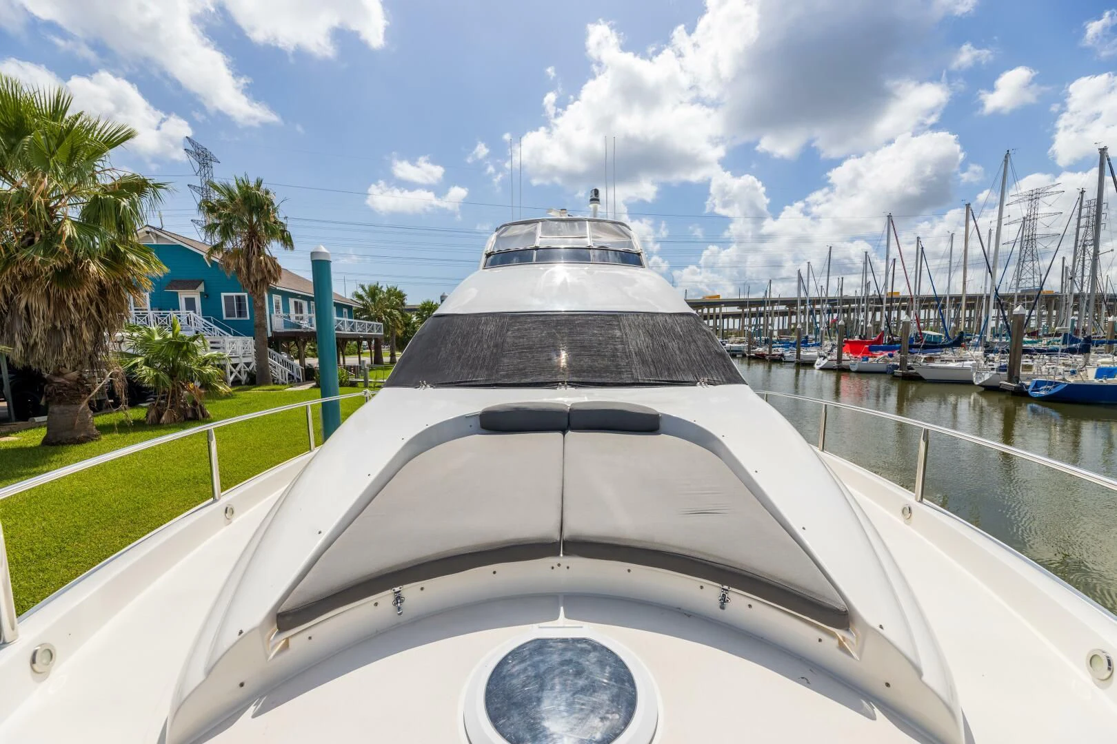 a boat in a harbor aboard KATHLEEN Yacht for Sale
