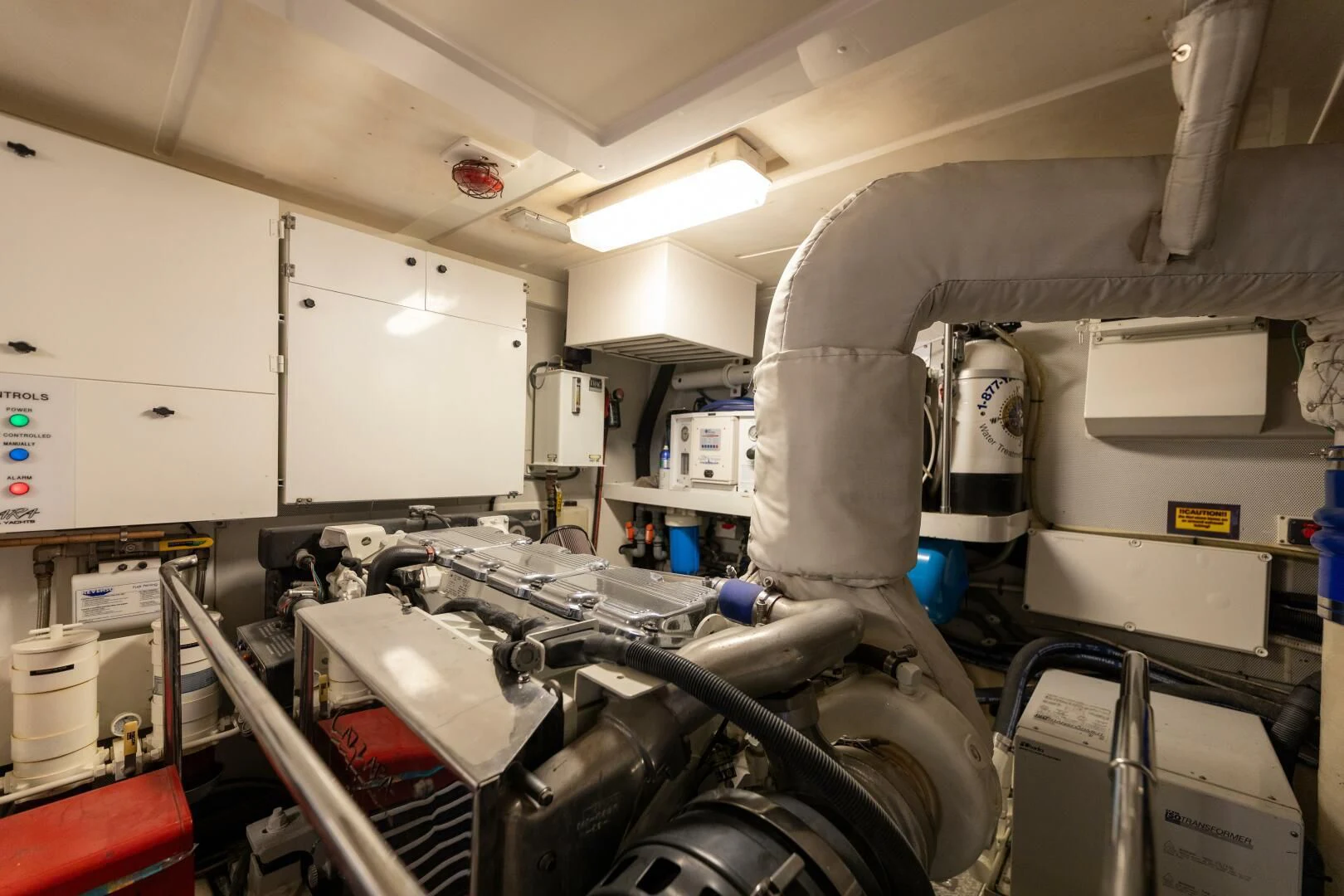 a large room with machinery aboard KATHLEEN Yacht for Sale
