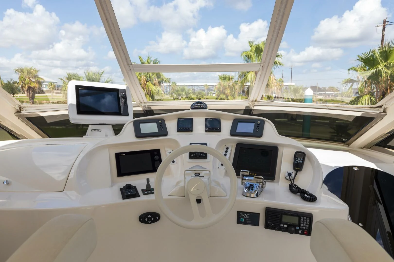 the cockpit of a plane aboard KATHLEEN Yacht for Sale