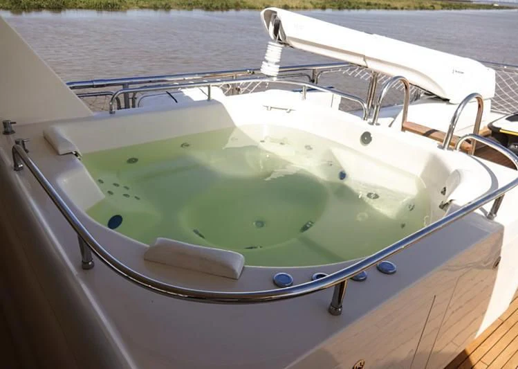 a boat on the water aboard BISCARI Yacht for Sale