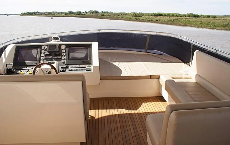 a car on a road aboard BISCARI Yacht for Sale