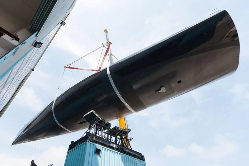 a satellite dish with a satellite dish aboard V Yacht for Sale