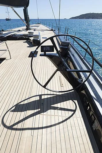 a bicycle on a boat aboard V Yacht for Sale