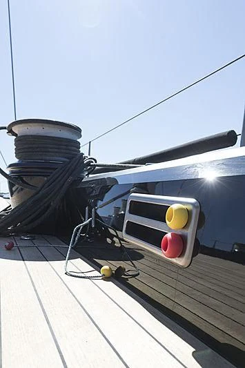 a machine on the deck aboard V Yacht for Sale
