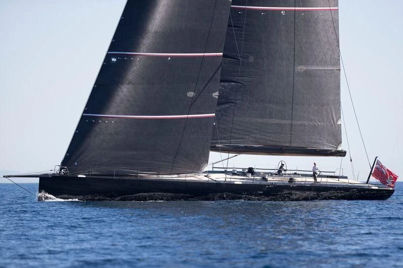 a large sailboat on the water aboard V Yacht for Sale