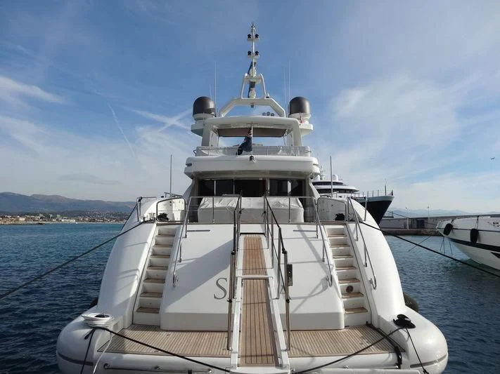 a boat on the water aboard SAMJA Yacht for Sale