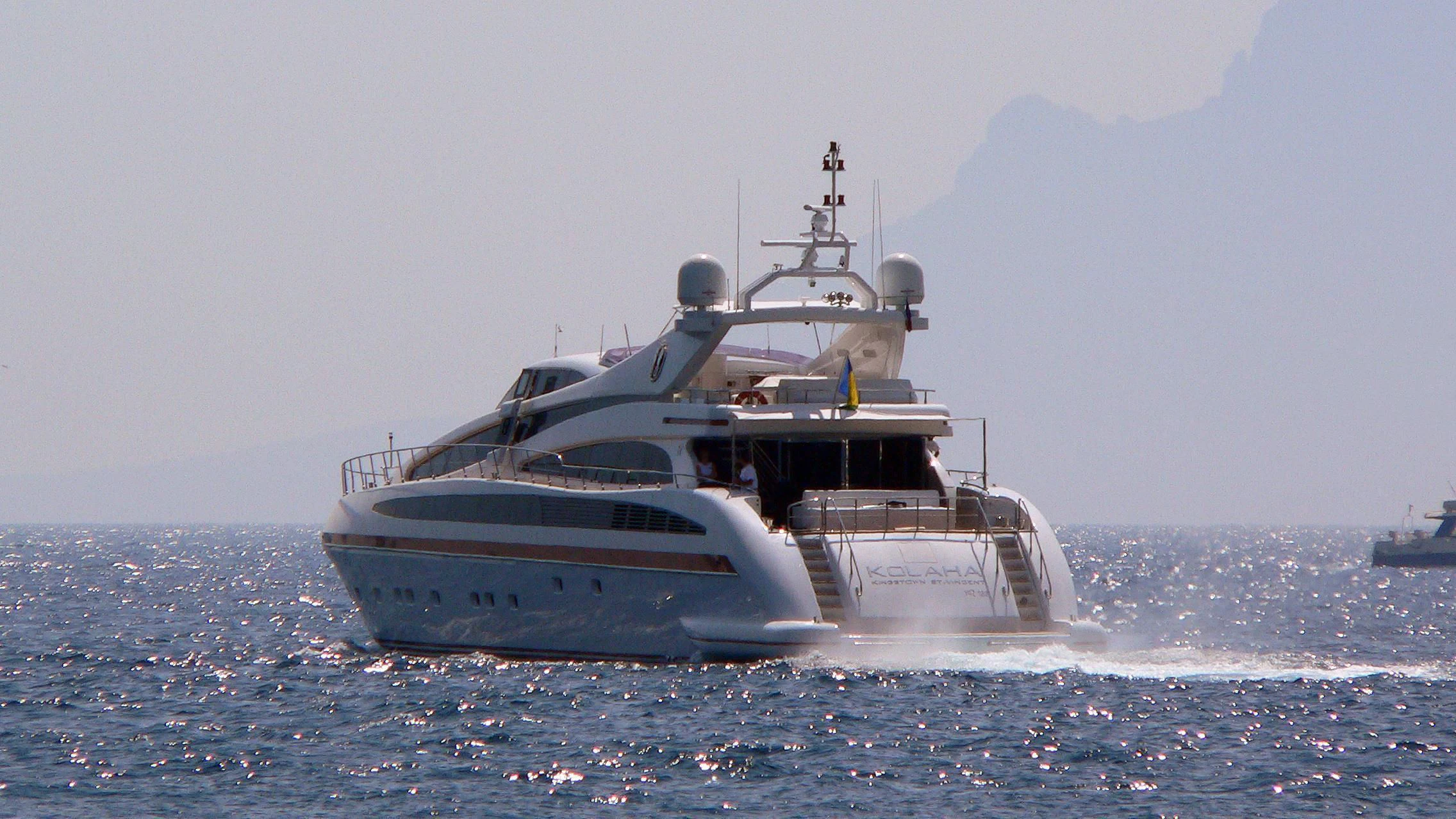 a boat on the water aboard SAMJA Yacht for Sale