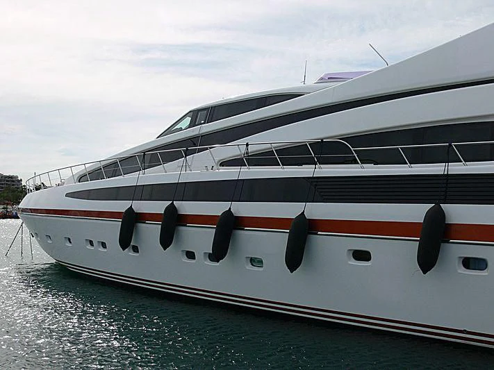 a boat on the water aboard SAMJA Yacht for Sale