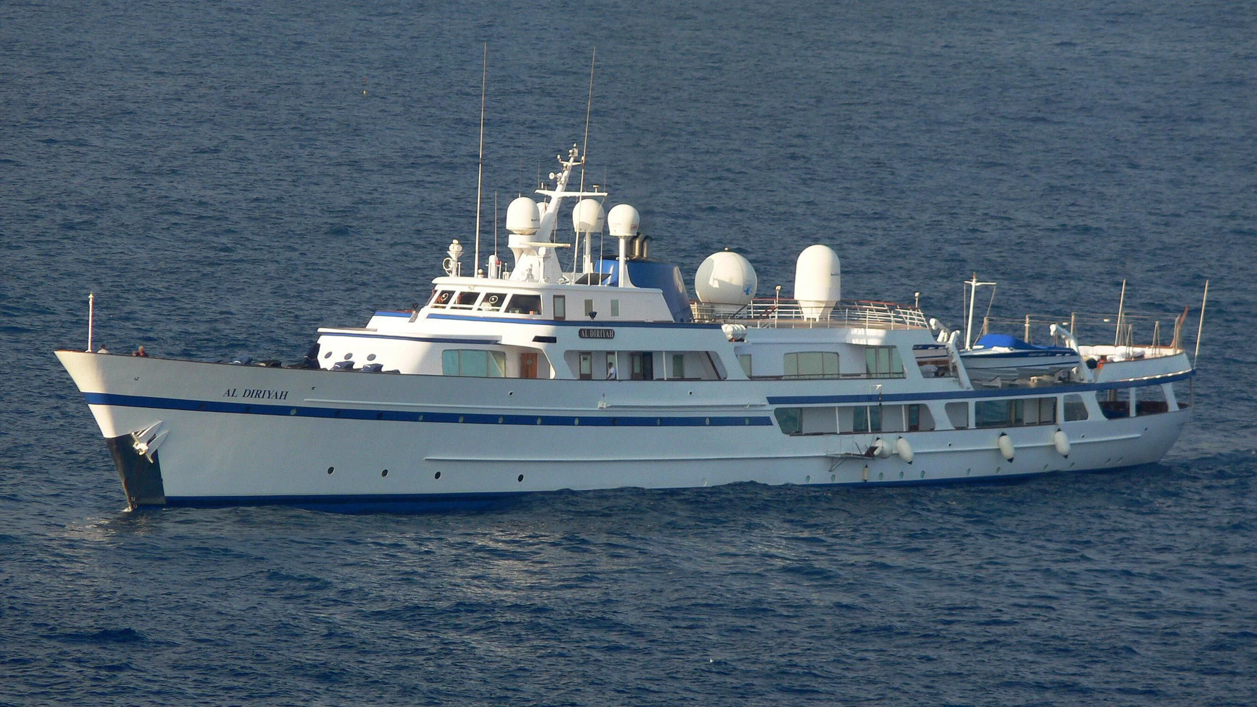 a boat on the water aboard AL DIRIYAH Yacht for Sale