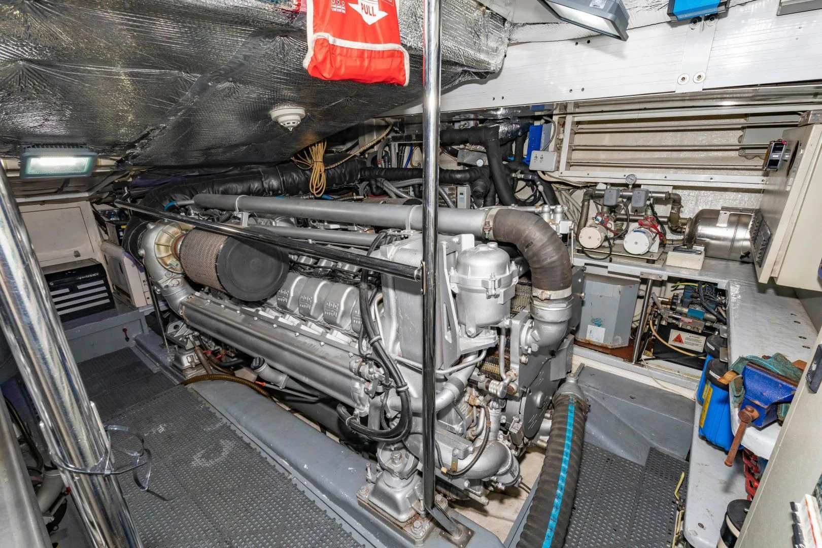 a close-up of a machine aboard FREE SPIRIT Yacht for Sale