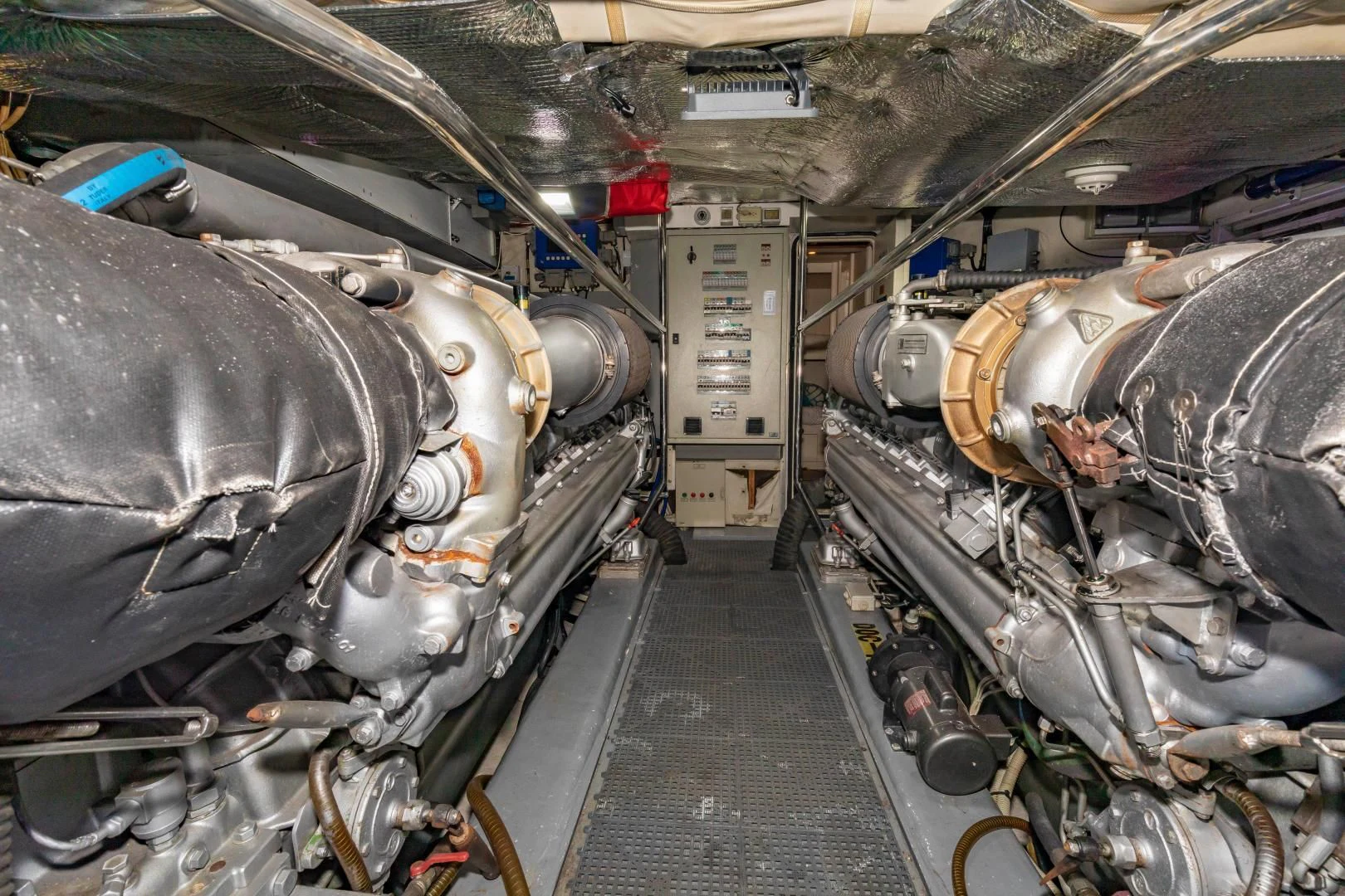 a large metal machine aboard FREE SPIRIT Yacht for Sale