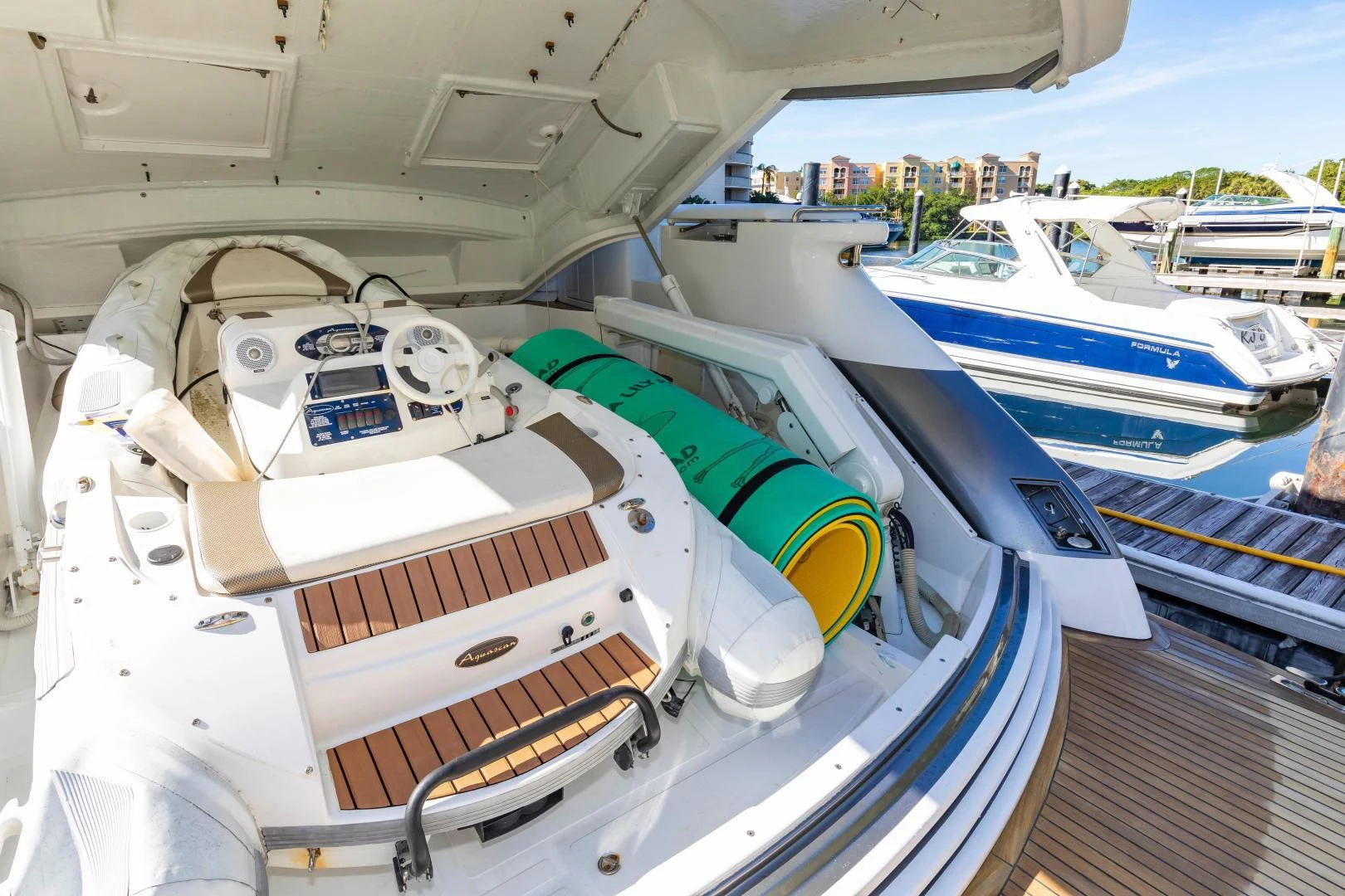 a boat with a motor aboard FREE SPIRIT Yacht for Sale