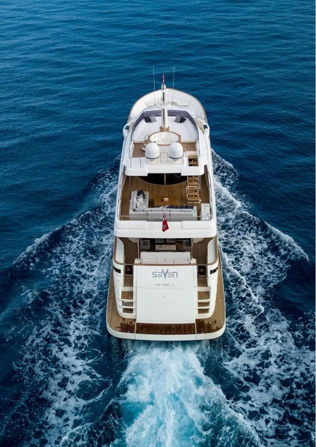 a space ship in the water aboard SEVEN Yacht for Sale