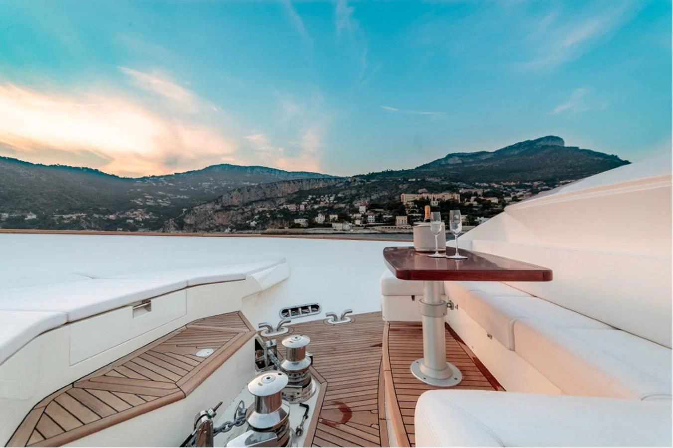 a boat on the water aboard SEVEN Yacht for Sale