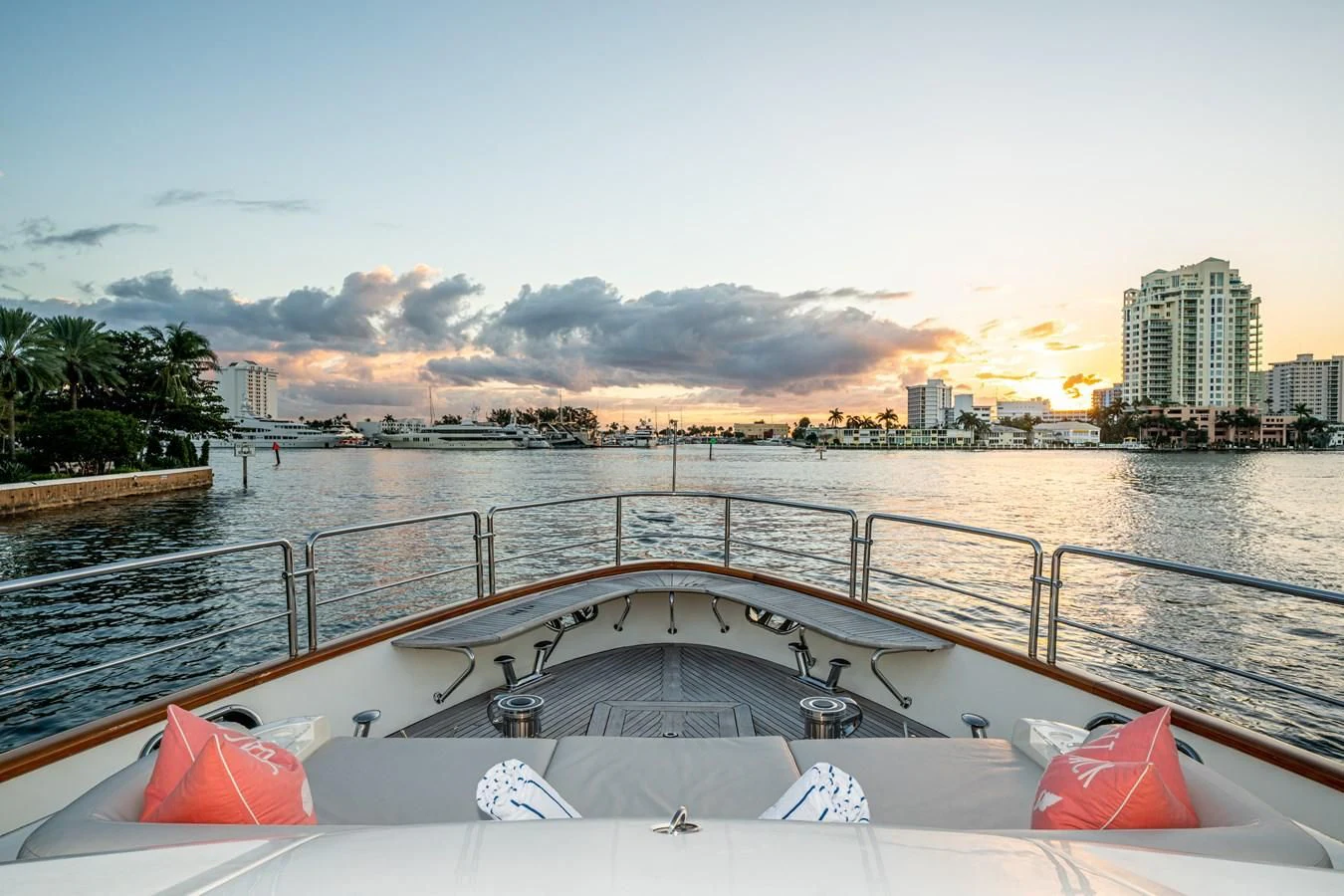 a boat on the water aboard VIVERE Yacht for Sale
