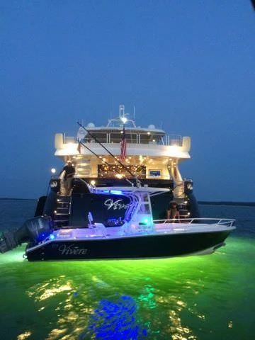 a boat in the water aboard VIVERE Yacht for Sale