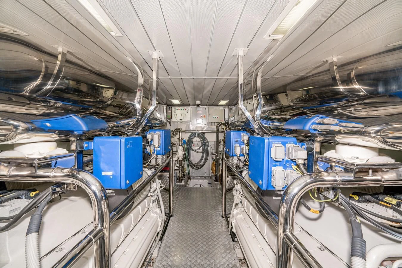 a room with machinery aboard VIVERE Yacht for Sale