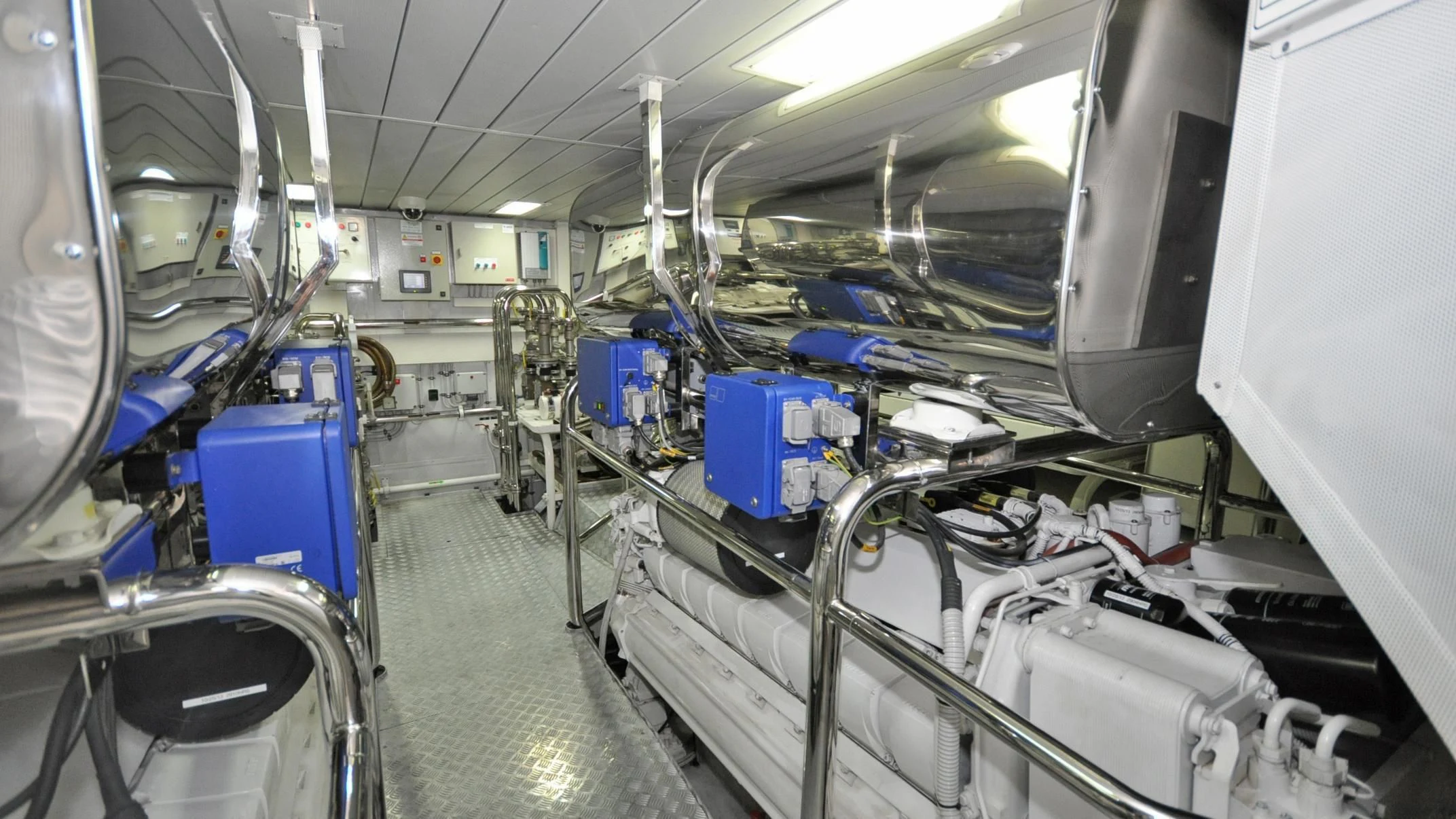 a large room with machinery aboard VIVERE Yacht for Sale