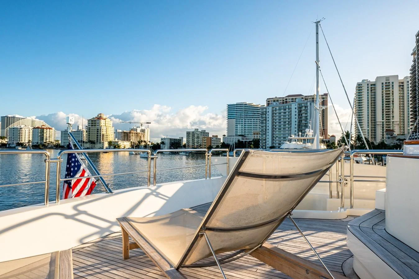 a boat on a dock aboard VIVERE Yacht for Sale
