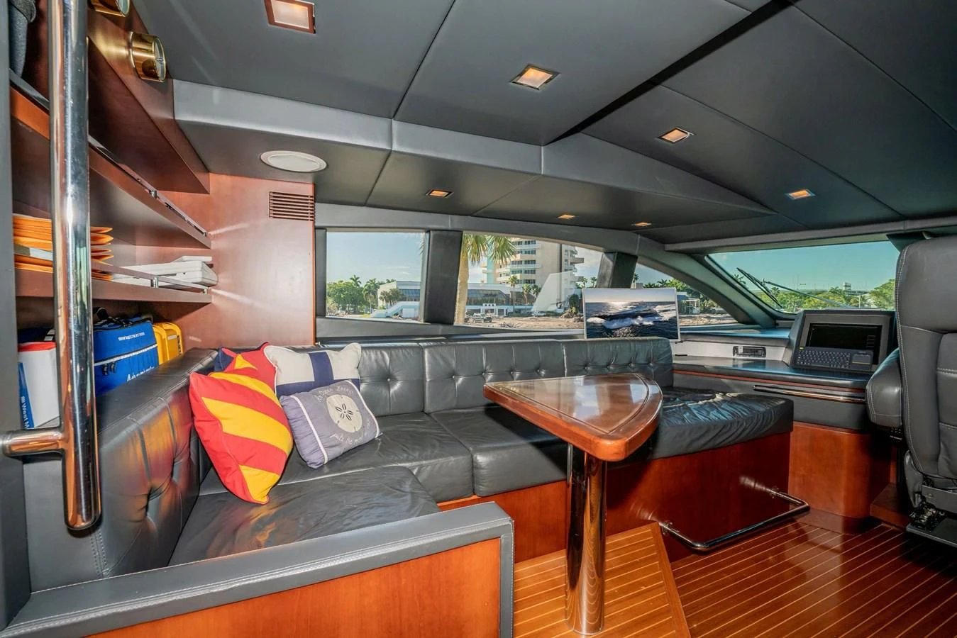 inside of a bus aboard VIVERE Yacht for Sale