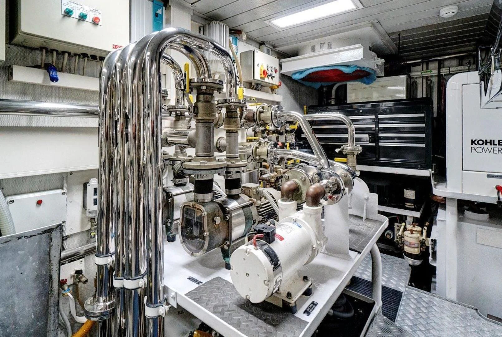 a machine in a factory aboard VIVERE Yacht for Sale