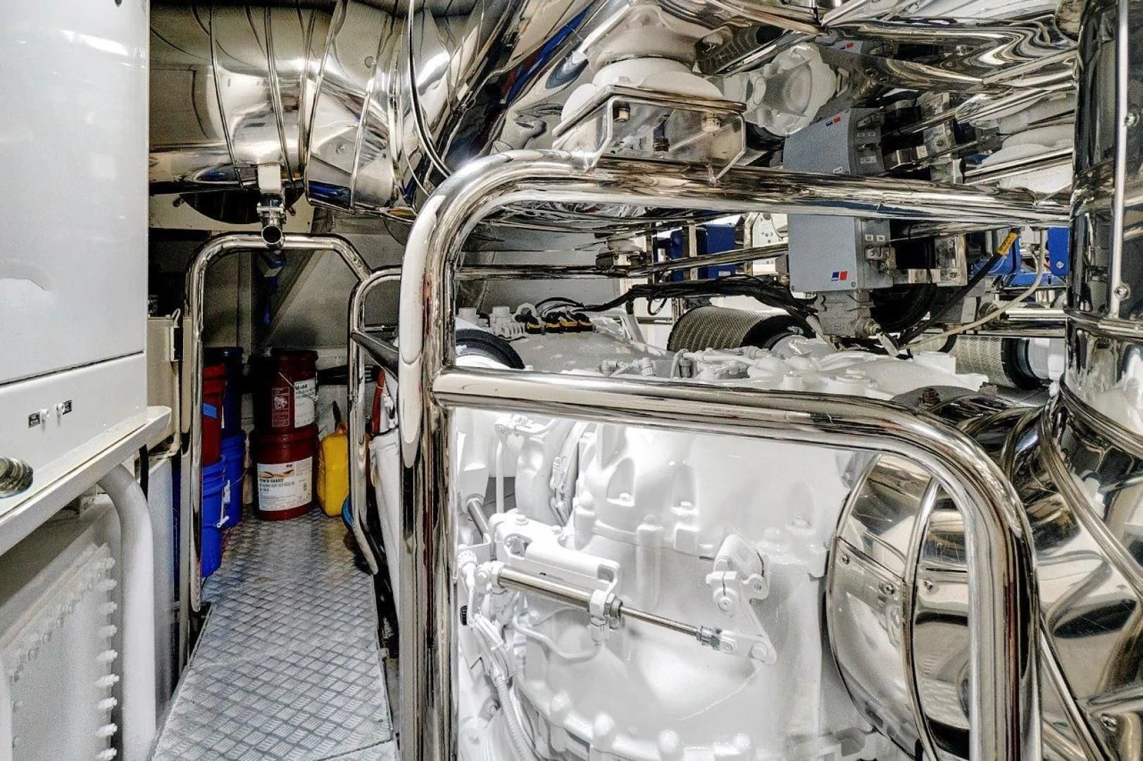 a large white machine aboard VIVERE Yacht for Sale