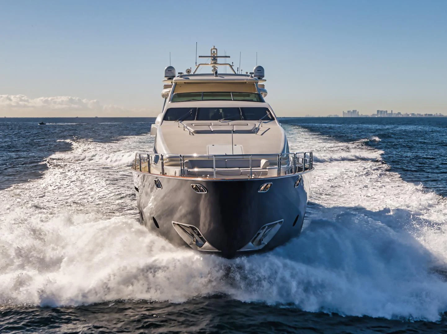 a boat on the water aboard VIVERE Yacht for Sale