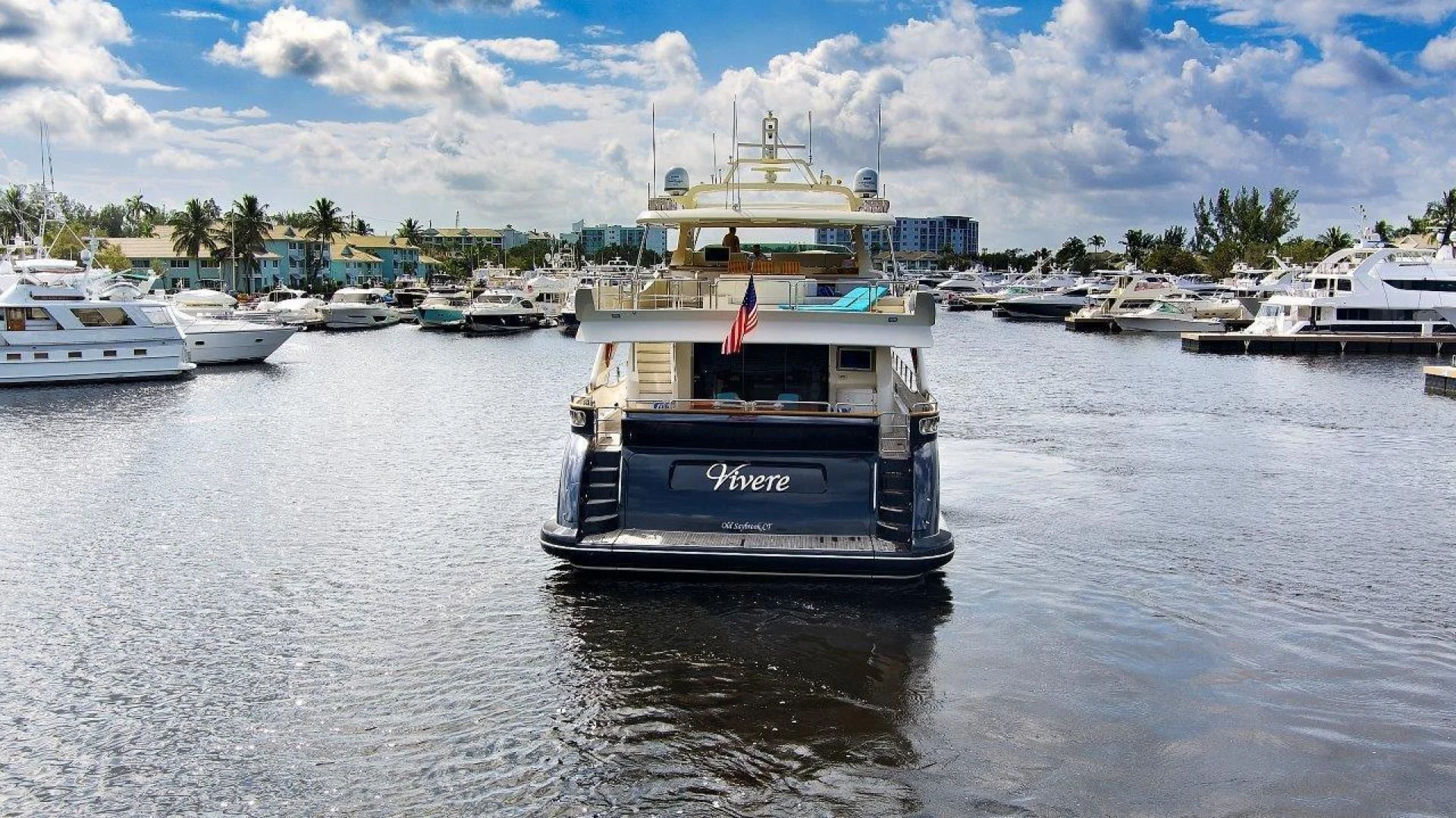 a boat in the water aboard VIVERE Yacht for Sale