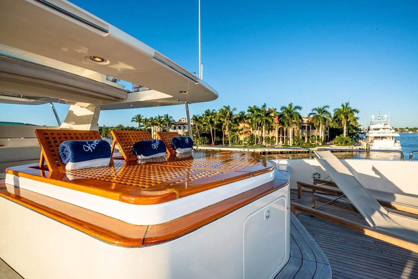 a boat on the water aboard VIVERE Yacht for Sale