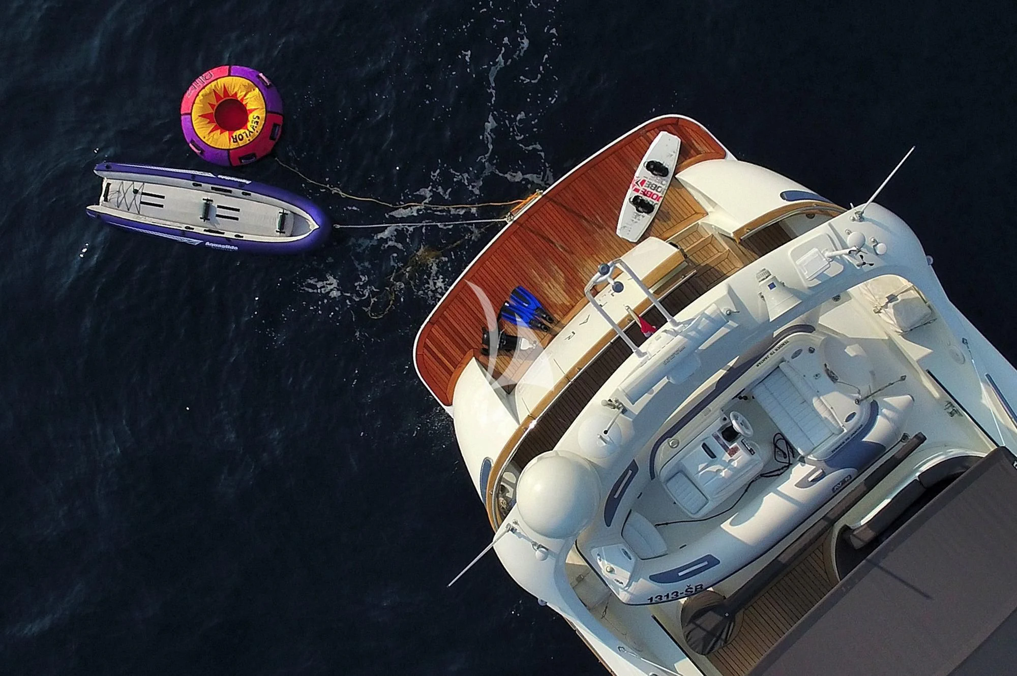 a satellite in space aboard JANTAR Yacht for Charter