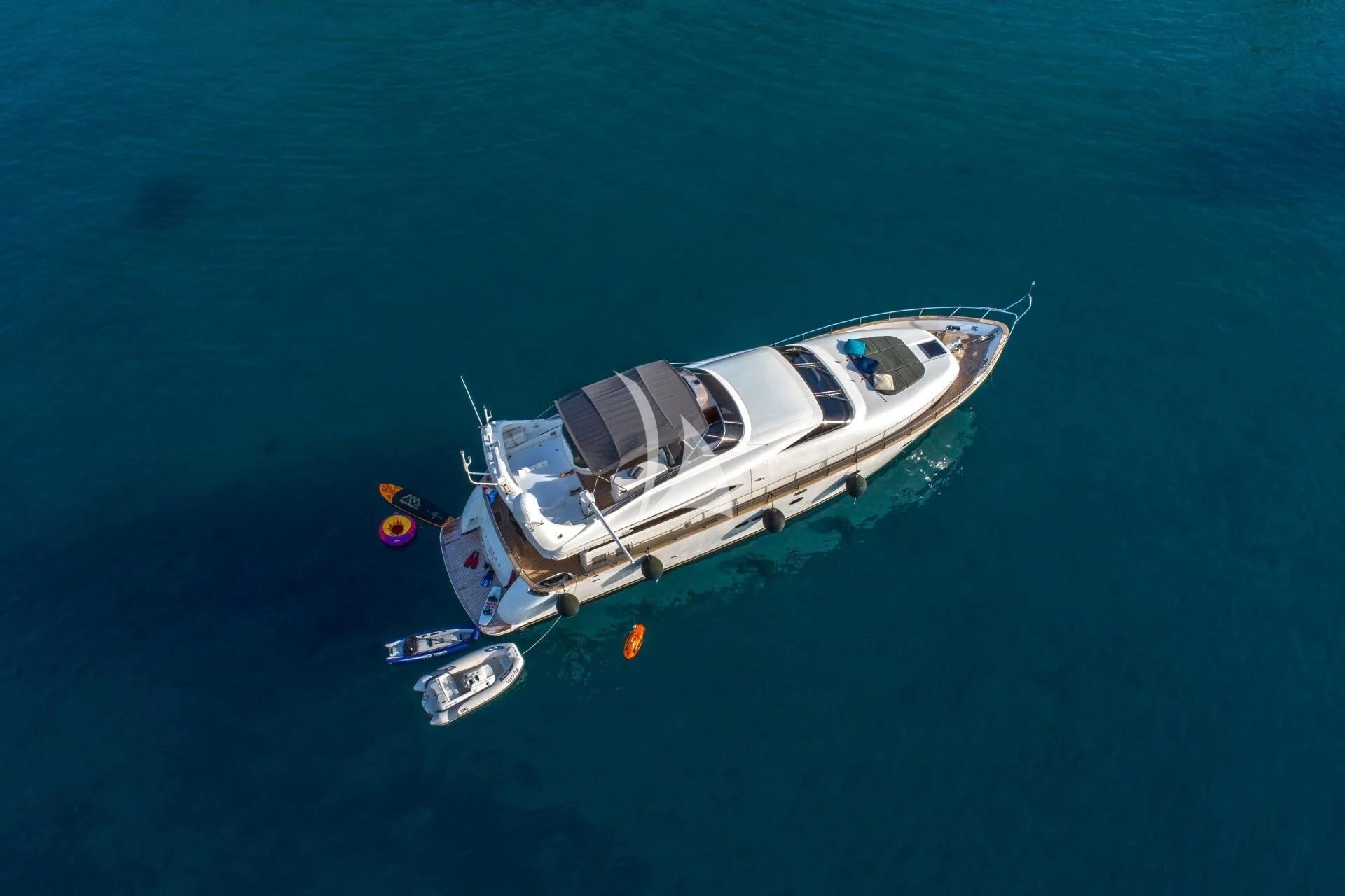 a boat in the water aboard JANTAR Yacht for Charter