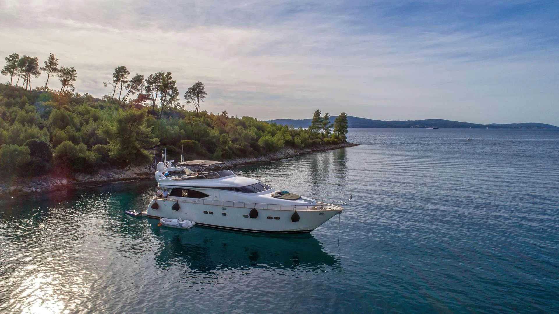 a boat on the water aboard JANTAR Yacht for Charter